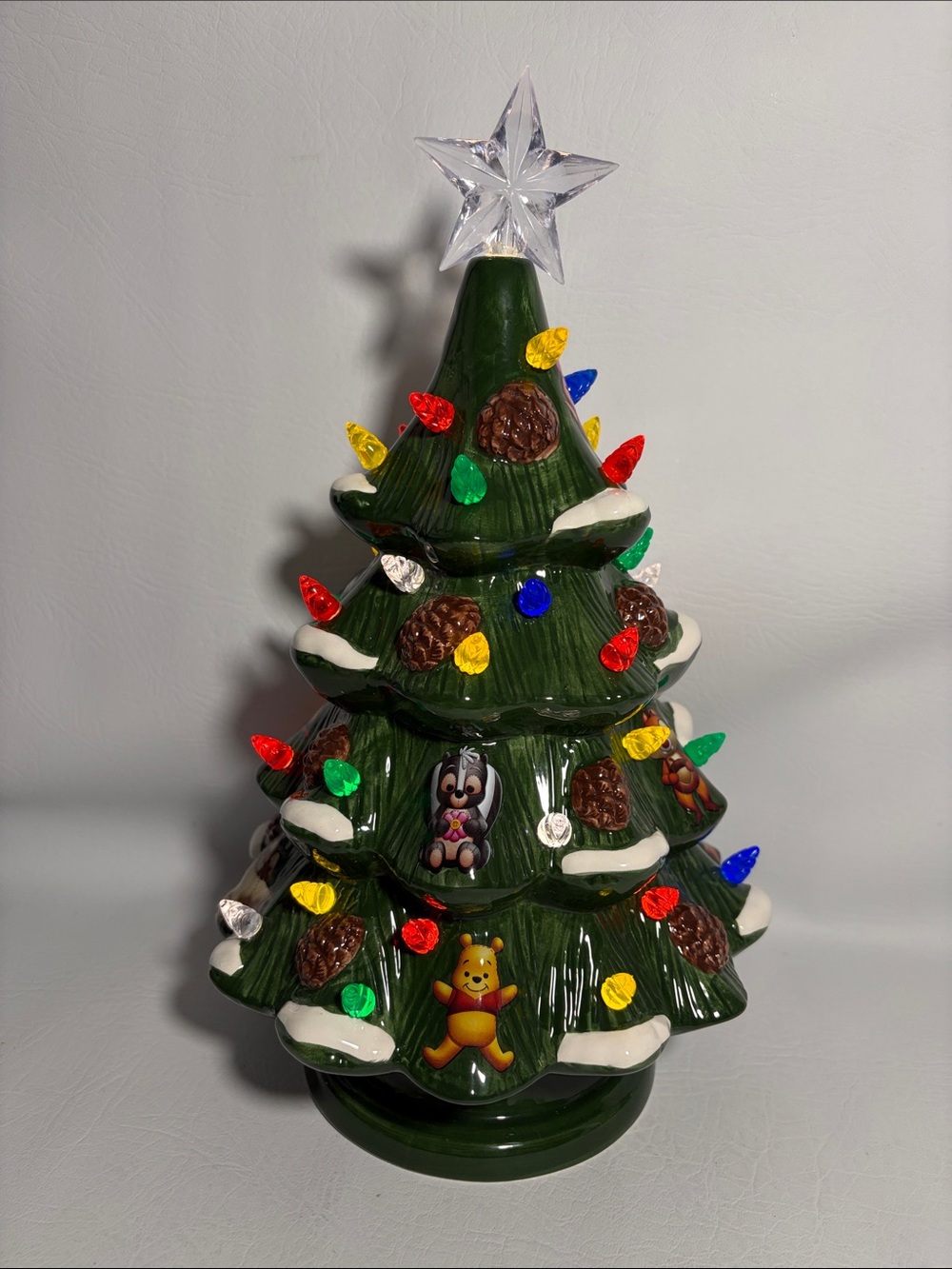 Disney Parks Retro Swell Holidays Light-Up 13. Tall Ceramic Christmas Tree